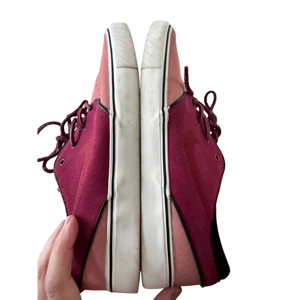 Nike SB Zoom EU 42 US 10.5/11 Low Top Burgundy Pink Suede Skater Sneaker Shoes